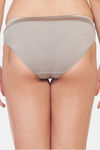 Soie Low Rise Half Coverage Bikini Panty (Pack of 2) - Black Silver Grey — thumbnail 3